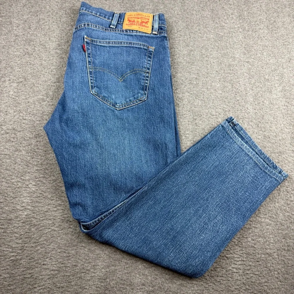 Levi's 505 Regular Fit Straight Leg Men's Denim Jeans Blue 36x30 Medium Wash